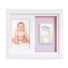 Wooden  DIY Imprint Casting photo Frame newborn baby hand and foot print photo frame for baby memory keepsake